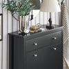 SoBuy FSR89-SCH Schoenenkast 2 kleppen Entreekast Schoenenopbergdoos met grote lade Zwart- 80x25x108 cm