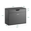 SoBuy FSR95-HG Schoenenbank, schoenenkast, entreemeubel, 1 deksel met opklapbare zitting, gevoerd kussen - 60 x 30 x 50 cm