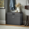 SoBuy FSR95-HG Schoenenbank, schoenenkast, entreemeubel, 1 deksel met opklapbare zitting, gevoerd kussen - 60 x 30 x 50 cm