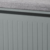SoBuy FSR98-L-HG Schoenenbank met Kussen en Opklapbare Zitting – Compacte Schoenenopberger voor de Hal – 80 x 26 x 45 cm, Grijs, 155 kg Capaciteit
