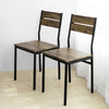 SoBuy 3- Delige Set Eettafel met 4 Krukken - Tafelset en 4 Stoelen - Industriële Stijl - voor Keuken Eetkamer Woonkamer, OGT28-N + FST72-Nx4