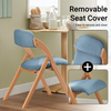 SoBuy FST92-BL Blauwe Klapstoel van Beukenhout – Ergonomisch Kussen, 120 kg, Ruimtebesparend, Geen Montage