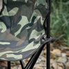 SoBuy FST96-TN Visstoel met transporttas, klapstoel, campingstoel, visstoel, outdoor, karperstoel, camouflage, 45 x 43 x 74 cm