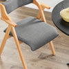 SoBuy FST98-HG Opvouwbare Houten Eetkamerstoel met Kussen – Comfortabele Inklapbare Stoel voor Keuken, Woonkamer, Kantoor of Tuin – Ruimtebesparend, Massief Beukenhout, Grijs
