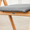 SoBuy FST98-HG Opvouwbare Houten Eetkamerstoel met Kussen – Comfortabele Inklapbare Stoel voor Keuken, Woonkamer, Kantoor of Tuin – Ruimtebesparend, Massief Beukenhout, Grijs