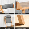 SoBuy FST98-HGx2 Opvouwbare Eetkamerstoel van Hout met Kussen – Comfortabele Klapstoel voor Keuken, Woonkamer, Bureau of Tuin, Ruimtebesparend, Grijs