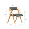 SoBuy FST98-SGx2 Opvouwbare Eetkamerstoel van Massief Hout met Kussen – Comfortabele Klapstoel voor Keuken, Woonkamer, Bureau of Tuin – Ruimtebesparende Stoel, Donkergrijs