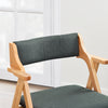 SoBuy FST98-SG Opvouwbare Eetkamerstoel van Hout met Kussen – Comfortabele Klapstoel voor Keuken, Woonkamer, Bureau of Tuin – Ruimtebesparend, Donkergrijs