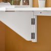 SoBuy FWT03-W Opklapbare Wandtafel, Uitschuifbare Keukentafel, Compact Bureau, Ruimtebesparend Ontwerp, Perfect voor Kleine Ruimtes, Keuken, Bureau, Eetkamer, 60x40cm Wit