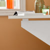 SoBuy FWT03-W Opklapbare Wandtafel, Uitschuifbare Keukentafel, Compact Bureau, Ruimtebesparend Ontwerp, Perfect voor Kleine Ruimtes, Keuken, Bureau, Eetkamer, 60x40cm Wit