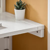 SoBuy FWT03-W Opklapbare Wandtafel, Uitschuifbare Keukentafel, Compact Bureau, Ruimtebesparend Ontwerp, Perfect voor Kleine Ruimtes, Keuken, Bureau, Eetkamer, 60x40cm Wit
