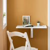 SoBuy FWT03-W Opklapbare Wandtafel, Uitschuifbare Keukentafel, Compact Bureau, Ruimtebesparend Ontwerp, Perfect voor Kleine Ruimtes, Keuken, Bureau, Eetkamer, 60x40cm Wit