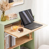 SoBuy FWT104-GR Opvouwbaar bureau, opklapbare computertafel, bureautafel, klein bureau met legplanken, werktafel, computertafel