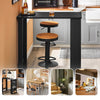 SoBuy FWT17-II-SCH Hoge Keukentafel, Staande Eettafel voor Kleine Ruimtes, Bar voor Keuken, Woonkamer, Kantoor of Koffiebar Zwart 112 x 57 x 106 cm