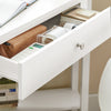 SoBuy FWT31-W Hoekbureau Bureau Tafel Computertafel met Lade - Wit - 76x76x76cm