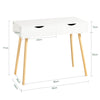 SoBuy FWT40-WN Bureau Bureautafel Computertafel Kantoortafel kinderbureau met 2 Lades