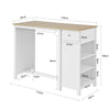 Pre-order SoBuy FWT64-WN Bar Tafel Keukentafel Bartafel Bistrotafel Kookeiland met 1 Lade en 3 Planken