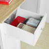 Pre-order SoBuy FWT64-WN Bar Tafel Keukentafel Bartafel Bistrotafel Kookeiland met 1 Lade en 3 Planken