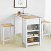 Pre-order SoBuy FWT64-WN Bar Tafel Keukentafel Bartafel Bistrotafel Kookeiland met 1 Lade en 3 Planken