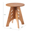SoBuy HFBT01-BR Ronde Houten Bijzettafel, Ronde Salontafel, Nachtkastje, Koffietafel, Telefoontafel, voor Woonkamer, Slaapkamer, Structuur Pen-en-Gat, Bruin