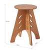 SoBuy HFBT01-K-BR Ronde Houten Bijzettafel, Ronde Salontafel, Nachtkastje, Koffietafel, Telefoontafel, voor Woonkamer, Slaapkamer, Structuur Pen-en-Gat, Bruin
