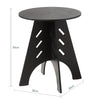 SoBuy HFBT01-SCH Ronde Houten Bijzettafel, Ronde Salontafel, Nachtkastje, Koffietafel, Telefoontafel, voor Woonkamer, Slaapkamer, Structuur Pen-en-Gat, Zwart