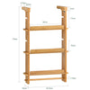 Pre-order SoBuy KCR03-N Keukenplank Bamboe Kruidenrek met 3 planken Hangplank voor koelkast