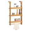 Pre-order SoBuy KCR03-N Keukenplank Bamboe Kruidenrek met 3 planken Hangplank voor koelkast