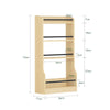 SoBuy KCR12-N Wandrek, kruidenrek, opslag, keuken, badkamerrek met 4 planken en 3 haken, 38 x 17 x 75 cm