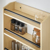 SoBuy KCR12-N Wandrek, kruidenrek, opslag, keuken, badkamerrek met 4 planken en 3 haken, 38 x 17 x 75 cm