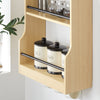 SoBuy KCR12-N Wandrek, kruidenrek, opslag, keuken, badkamerrek met 4 planken en 3 haken, 38 x 17 x 75 cm