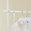 SoBuy KLS03-II-W Stevige Uitschuifbare Kledingstang – Verstelbare Open Garderobe met Hangerstangen, Kapstok voor Slaapkamer/Dressing – Wit