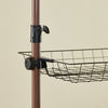 SoBuy KLS04-II-BR Telescopisch Kledingrek, Stevig Kledinghangerrek, Verstelbare Open Garderobekast met Kledingstangen en Planken voor Slaapkamer, Inloopkast, Bruin