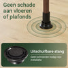 SoBuy KLS04-II-BR Telescopisch Kledingrek, Stevig Kledinghangerrek, Verstelbare Open Garderobekast met Kledingstangen en Planken voor Slaapkamer, Inloopkast, Bruin