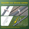 Pre-order SoBuy KLS11-K Tuinschuur Waterdicht & Schimmelvrij, Fietsschuur met Haken voor Tuin – Grijs, 120x176x163cm