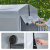 Pre-order SoBuy KLS11-K Tuinschuur Waterdicht & Schimmelvrij, Fietsschuur met Haken voor Tuin – Grijs, 120x176x163cm