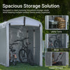 Pre-order SoBuy KLS11-K Waterdichte Tuinschuur – Fietsschuur met Haken en Ventilatie – Grijs