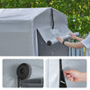 Pre-order SoBuy KLS11-K Waterdichte Tuinschuur – Fietsschuur met Haken en Ventilatie – Grijs