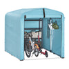 SoBuy KLS11-L-BL Tuinhuis, Waterdichte Buitenberging, Motorstalling met Haken, Fietsgarage en Gereedschapsschuur, Fietsenberging, Opslagtent, Lichtblauw, 159x219x165 cm
