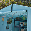 SoBuy KLS11-L-BL Tuinhuis, Waterdichte Buitenberging, Motorstalling met Haken, Fietsgarage en Gereedschapsschuur, Fietsenberging, Opslagtent, Lichtblauw, 159x219x165 cm