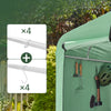 SoBuy KLS11-L-GR Tuinhuis, Waterdichte Buitenkast, Motorstalling met Haken, Fietsgarage en Gereedschapberging, Fietsenstalling, Opslagruimte, Groen, 159x219x165 cm