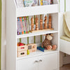 SoBuy KMB11-W Boekenrek Boekenplank Opbergvak Kinderplank Speelgoedkast met 2 planken