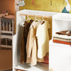 SoBuy KMB110-W Kledingrek voor kinderen, kledingkast voor kinderen, kledingrek voor kinderkamer, met 2 vakken en 1 deur