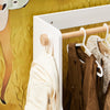 SoBuy KMB110-W Kledingrek voor kinderen, kledingkast voor kinderen, kledingrek voor kinderkamer, met 2 vakken en 1 deur