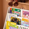 SoBuy KMB112-W Boekenrek voor kinderen, boekenkast voor kinderen, opbergrek voor kinderkamer, opbergkast voor speelgoed en boeken