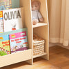 SoBuy KMB114-GR Kinderboekenkast, Opbergplank voor Kinderen, Boekenplank voor Kinderkamer, Opbergmeubel voor Kinderen met 3 Planken en 3 Vakken