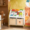 SoBuy KMB115-W kinderboekenkast, boekenplank op poten, speelgoedopbergplank