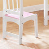 SoBuy KMB116-P Kindertafel en Stoelenset (2 Stuks) met DIY Stickers Kinderbureau met 3 Potloodhouders Roze en Wit