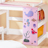 SoBuy KMB116-P Kindertafel en Stoelenset (2 Stuks) met DIY Stickers Kinderbureau met 3 Potloodhouders Roze en Wit