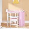 SoBuy KMB116-P Kindertafel en Stoelenset (2 Stuks) met DIY Stickers Kinderbureau met 3 Potloodhouders Roze en Wit